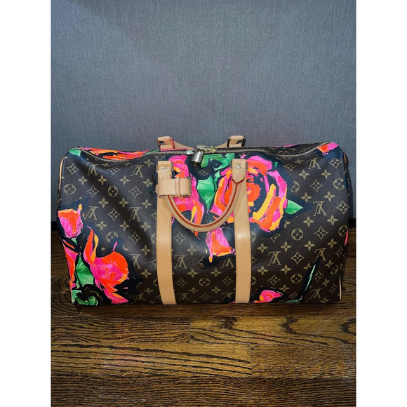 Louis Vuitton Keepall 50 Stephen Sprouse Roses Monogram Logo Monogram Travel Bag - Picture 7 of 12